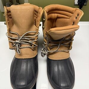 Goodfellow & Co Men's Tan and Black Lace-Up Boots